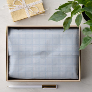 Pale Blue Plaid  Tissue Paper