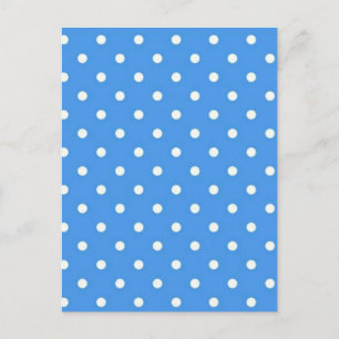 Pale Blue Polka Dot Art Postcard