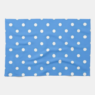 Pale Blue Polka Dot Art Tea Towel