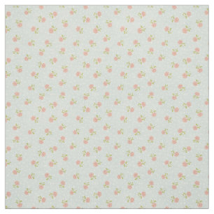 pale blue shabby chic polka dot white pink floral fabric
