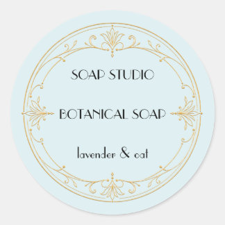 Pale Blue Soap Label Sticker