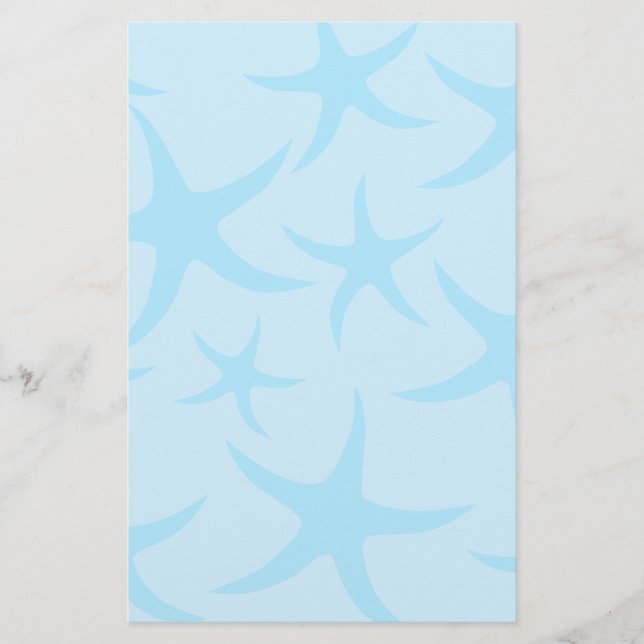 Pale Blue Starfish Pattern. (Front)