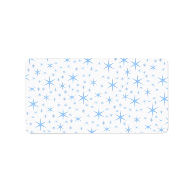 Pale Blue Stars Pattern. Label (Front)