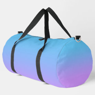 Pale Blue to Lavender Ombre Gradient Pattern Duffle Bag