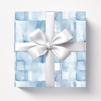 Pale Blue Watercolor Abstract  Wrapping Paper