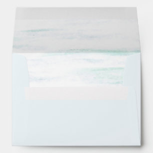 Pale Blue Watercolor Envelope