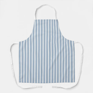 Pale Blue White Stripes Chef Apron