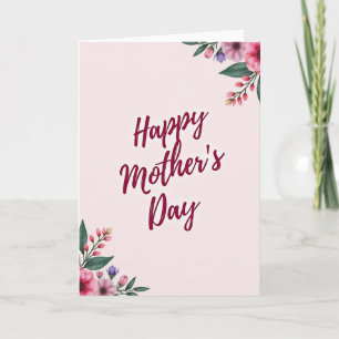 Pale Blush Mothers Day Card