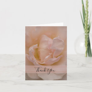 Pale Blush Pink Rose Floral Thank You