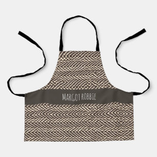 Pale brown fabric rugs Geometric Pattern Apron