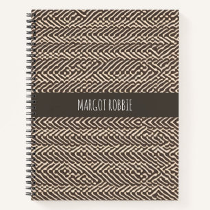 Pale brown fabric rugs Geometric Pattern Notebook