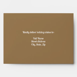 Pale Brown, Mocha Christmas Envelope