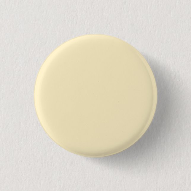 Pale Buttercup Yellow Solid Colour 3 Cm Round Badge (Front)