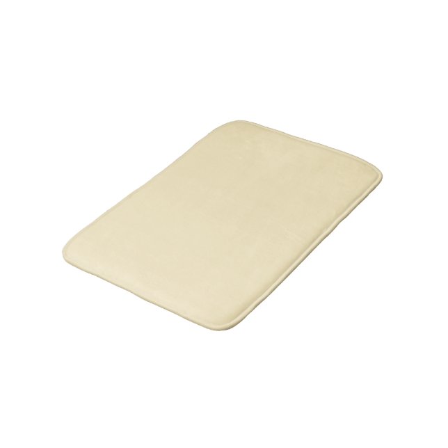 Pale Buttercup Yellow Solid Colour Bath Mat (Angled)
