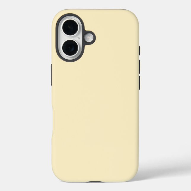 Pale Buttercup Yellow Solid Colour Case-Mate iPhone Case (Back)