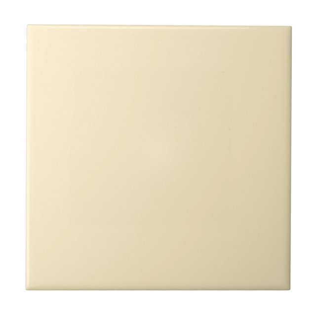 Pale Buttercup Yellow Solid Colour Ceramic Tile (Front)