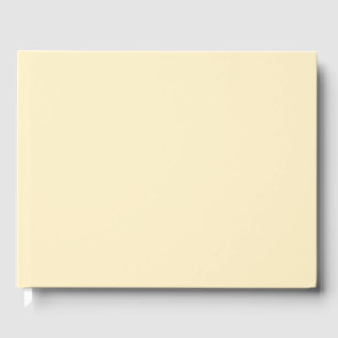 Pale Buttercup Yellow Solid Colour Guest Book