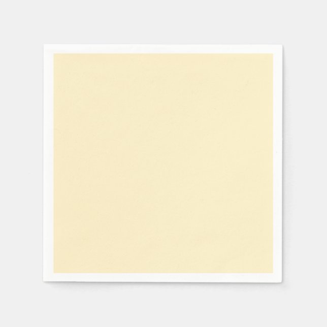 Pale Buttercup Yellow Solid Colour Napkin (Front)