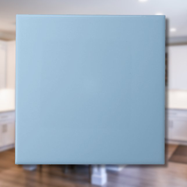 Pale Cerulean Solid Colour | Classic Elegant Ceramic Tile (Creator Uploaded)