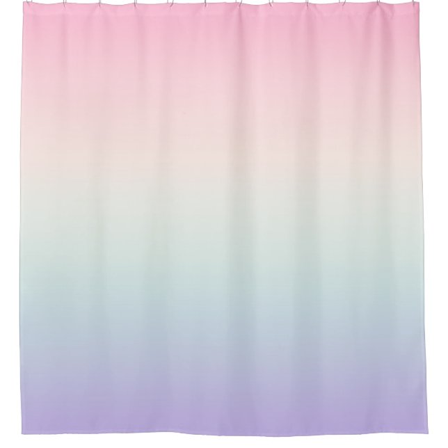 Pale colorful gradient background shower curtain (Front)