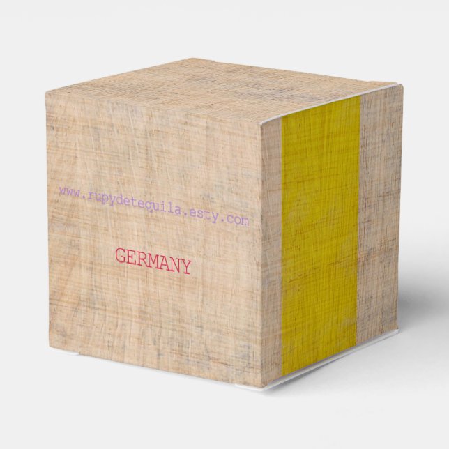 Pale Colour Rustic Favour Box (Back Side)