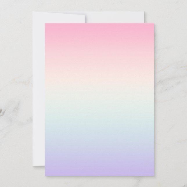 Pale colourful gradient background invitation (Front)