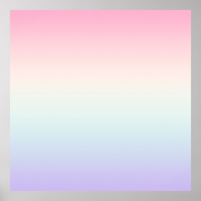 Pale colourful gradient background poster (Front)