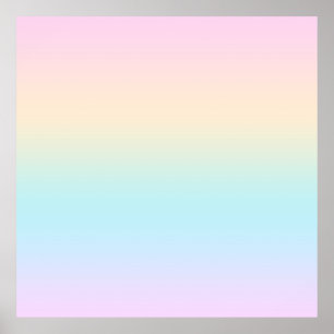 Pale colourful gradient background poster