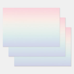 Pale colourful gradient background wrapping paper sheet