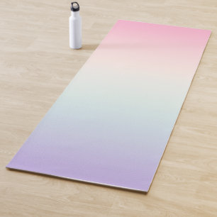 Pale colourful gradient background yoga mat