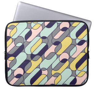 Pale Colours Geometric: Retro Pattern Laptop Sleeve