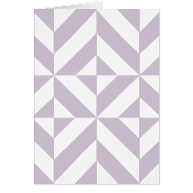 Pale Cool Grape Geometric Deco Cube Pattern (Front)