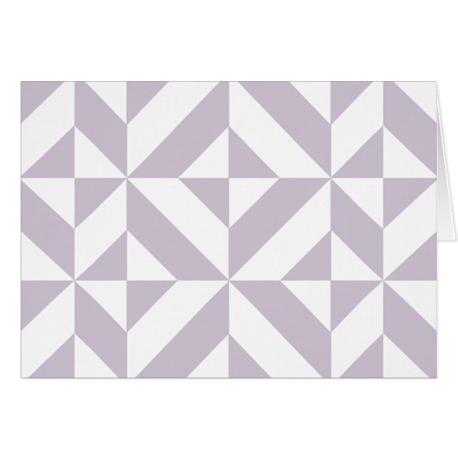 Pale Cool Grape Geometric Deco Cube Pattern (Front Horizontal)