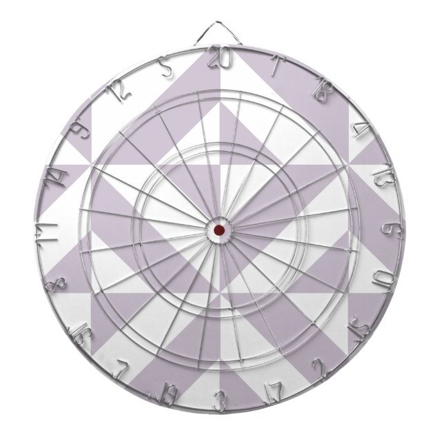 Pale Cool Grape Geometric Deco Cube Pattern Dartboard (Front)