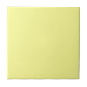 Pale Daffodil Solid Colour Classic Elegant Ceramic Tile