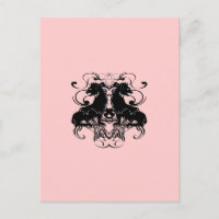 Pale Dogwood Pink Vintage Lion Design