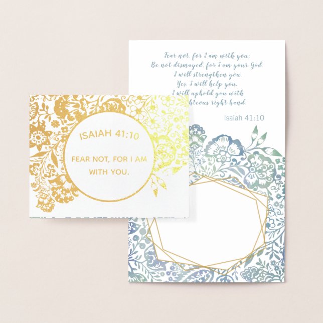 Pale Dusty Blue Religious Christian Sympathy Foil Card (Display)