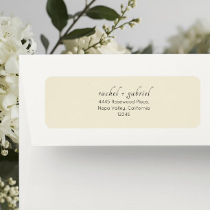 Pale Dusty Yellow   Chic Simple Clean Wedding Return Address Label