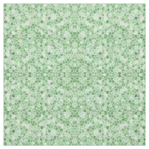 Pale Emerald and Pistachio Cobbled Patchwork Fabric