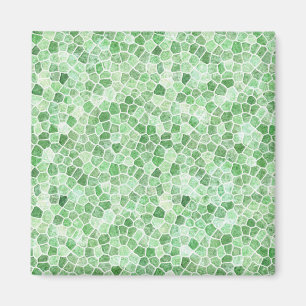 Pale Emerald and Pistachio Cobbled Patchwork Magnet