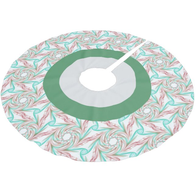 Pale Festive Holiday Tree Skirt (Angled)