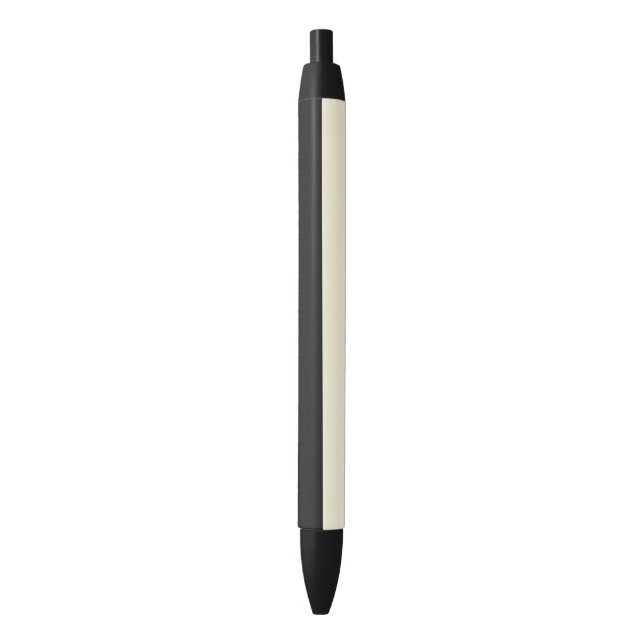 Pale Gold and Black Simple Extra Wide Stripes Ink Pen (Front Vertical)