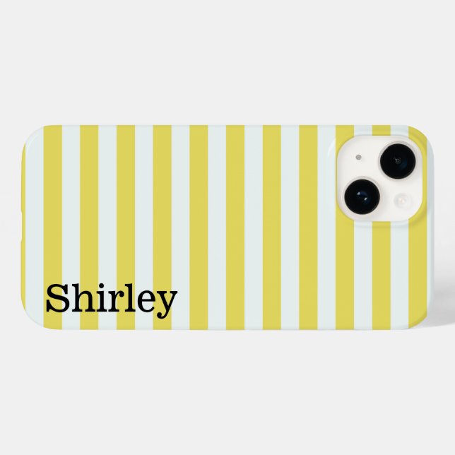 Pale Gold and White Stripes by Shirley Taylor Case-Mate iPhone Case (Back (Horizontal))