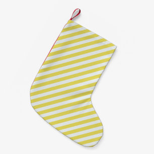 Pale Gold and White Stripes by Shirley Taylor Small Christmas Stocking
