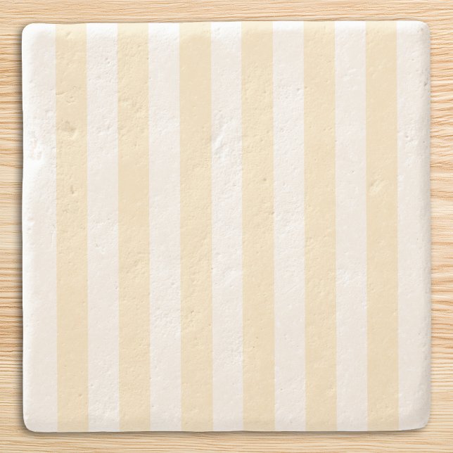 Pale Gold Vertical Stripes Stone Coaster (Pale Gold Vertical Stripes Stone Coaster)