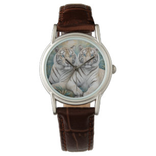 Pale Golden Tigers in a Blue Green Jungle Watch
