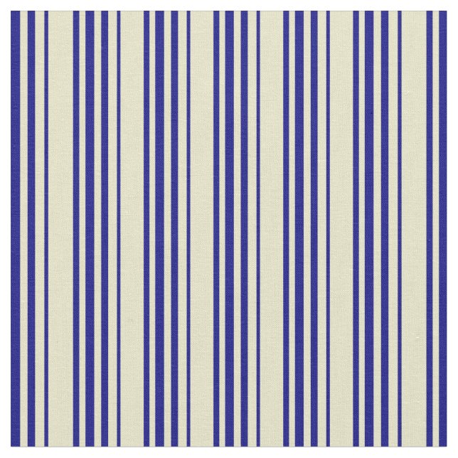 Pale Goldenrod and Blue Pattern Fabric (Close Up)