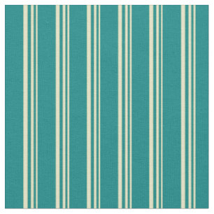 Pale Goldenrod and Teal Coloured Pattern Fabric