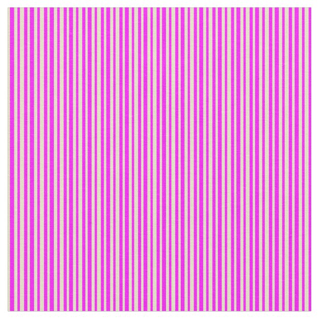 Pale Goldenrod & Fuchsia Lines Fabric (Close Up)