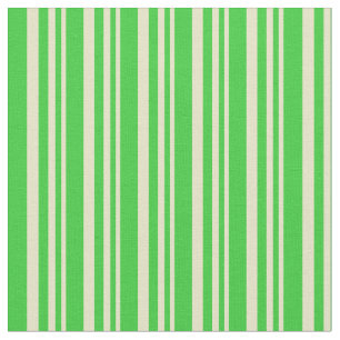 Pale Goldenrod & Lime Green Coloured Lines Fabric